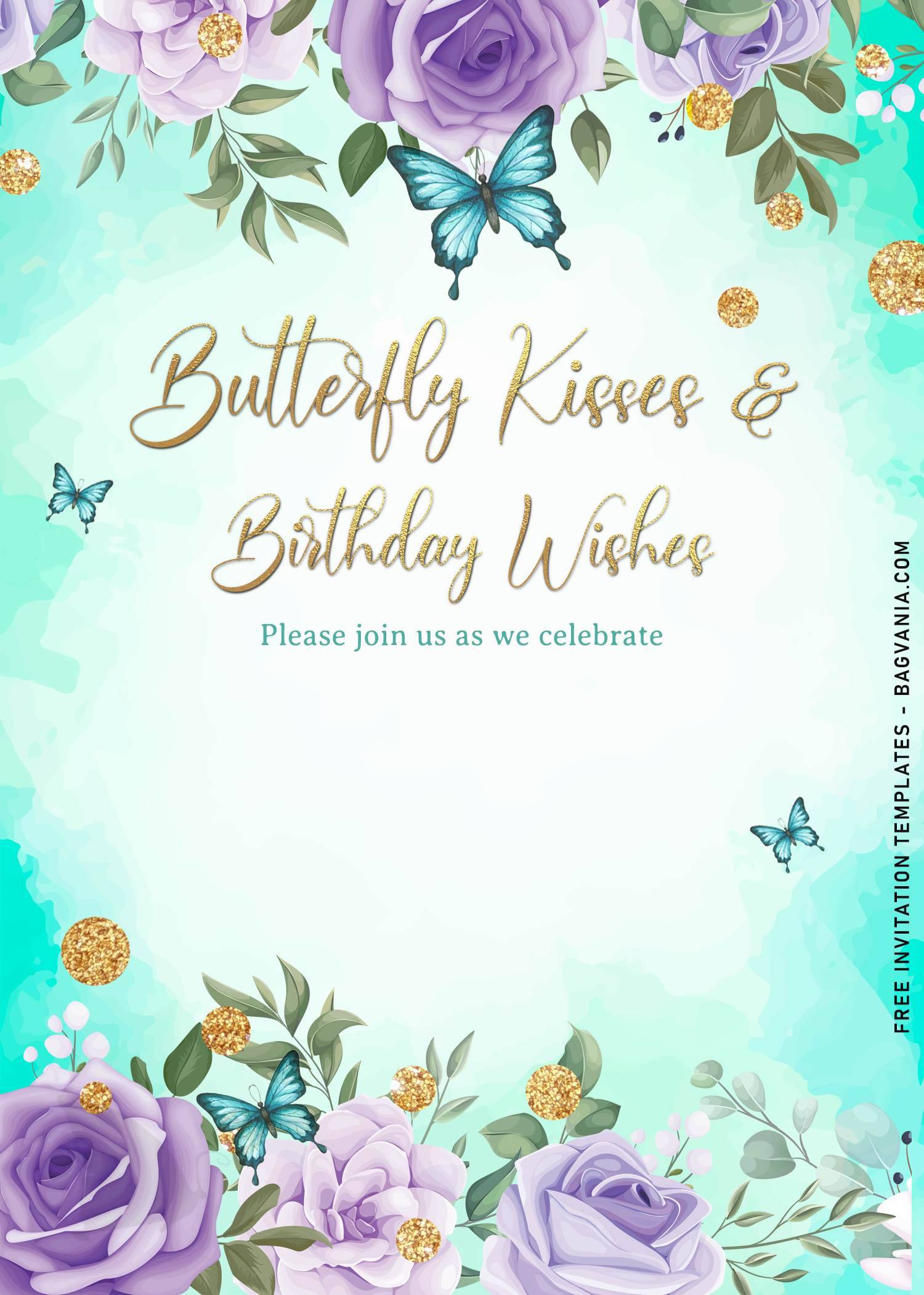 7 Magical Watercolor Butterfly Birthday Invitation Templates FREE 