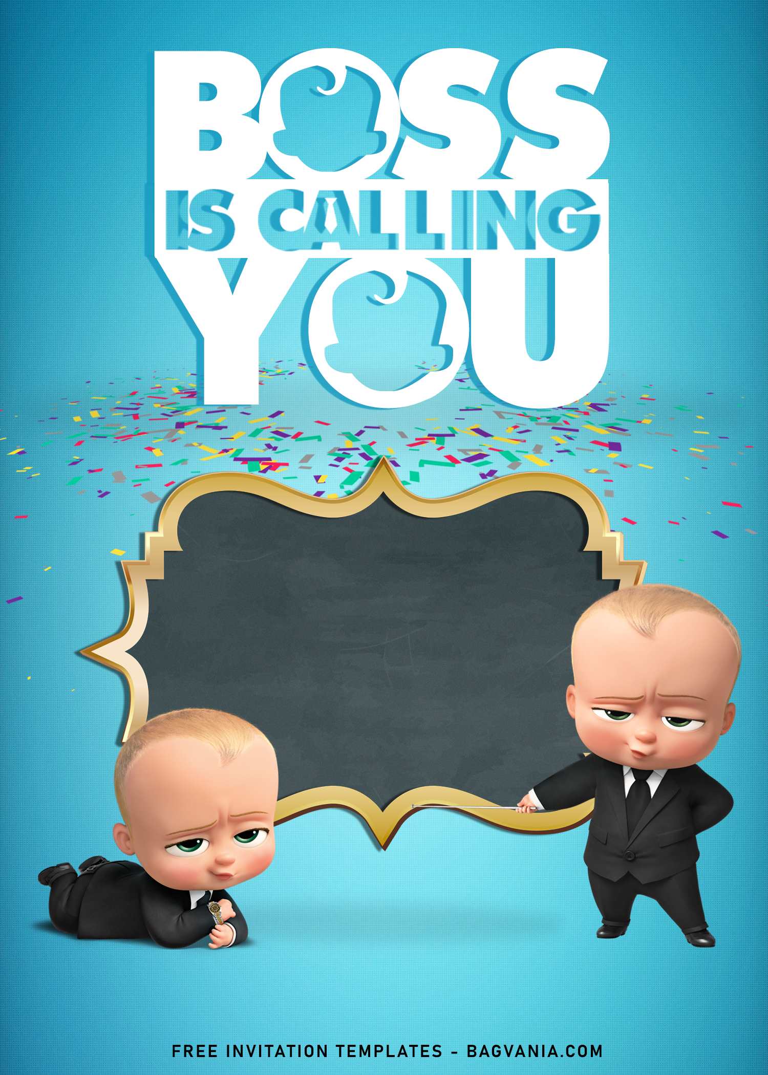 10+ Awesome Boss Baby Birthday Invitation Templates | FREE Printable ...