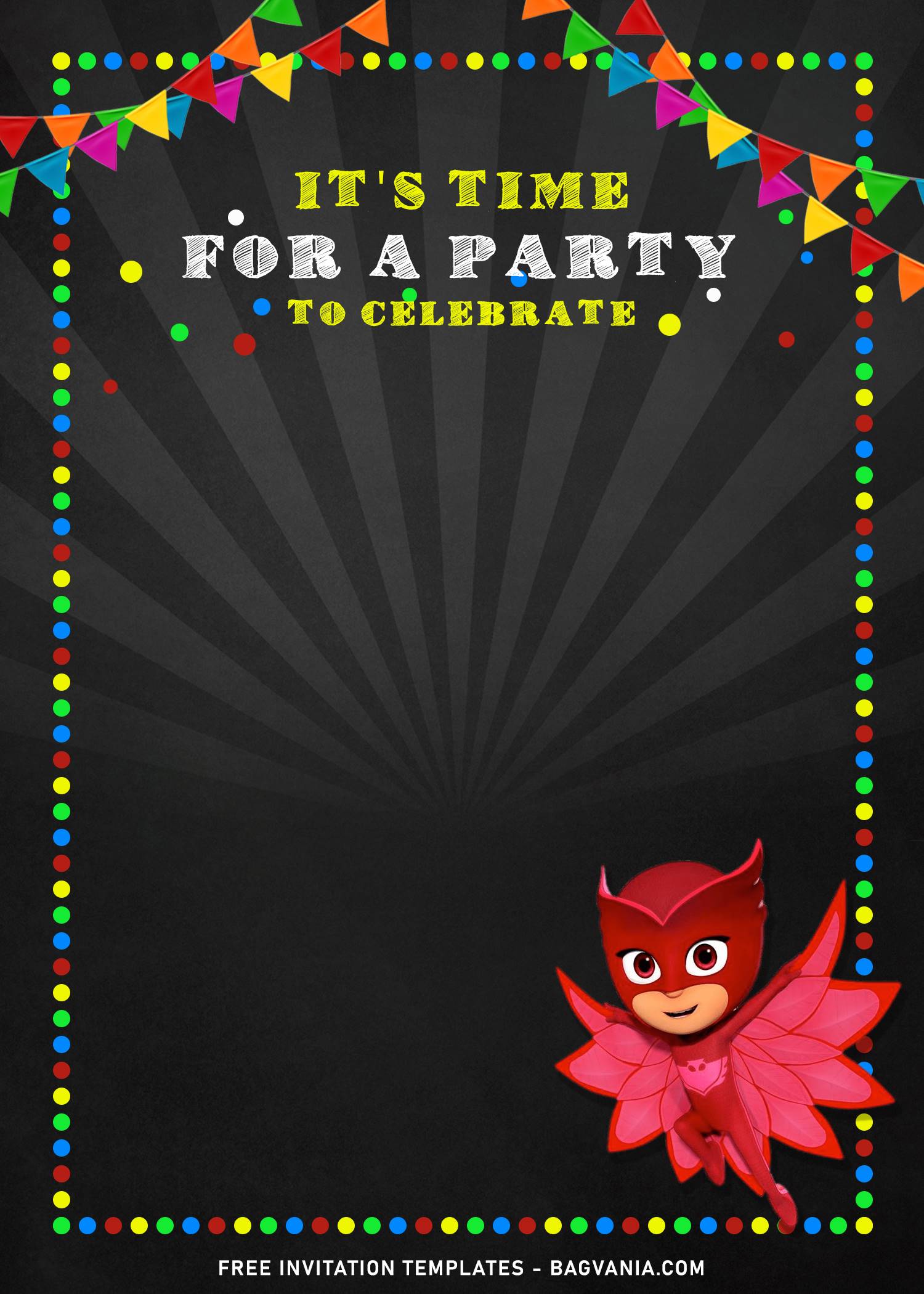 10 Gecko Owlette Catboy Pj Masks Birthday Invitation Templates Free Printable Birthday Invitation Templates Bagvania