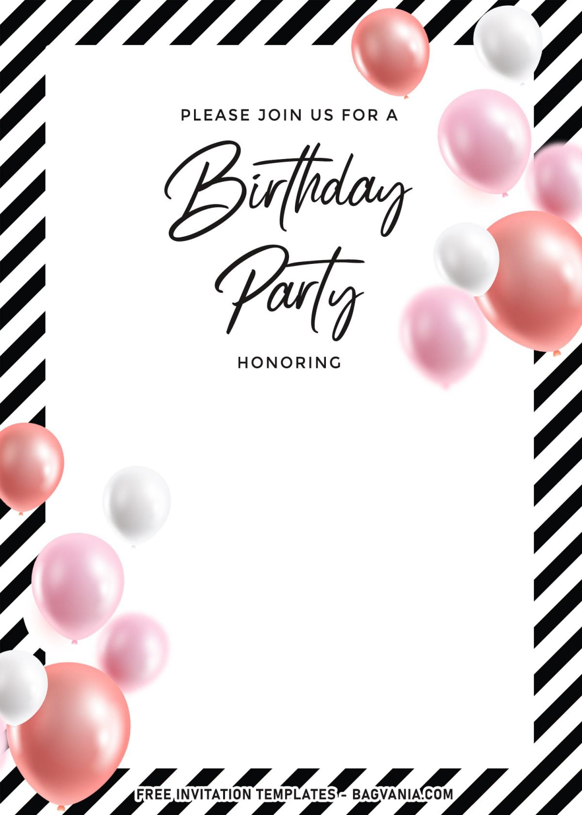 Elegant Birthday Invitation Templates Free