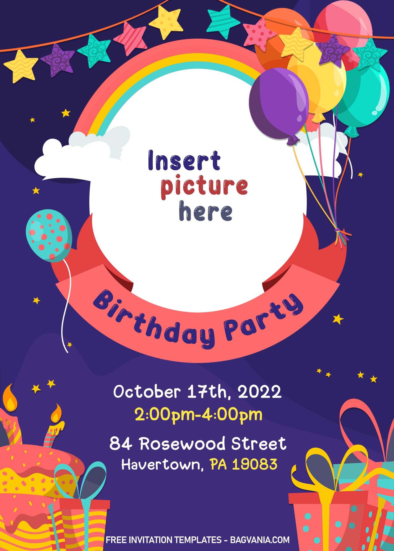 Personalized Kids Birthday Party Invitation Templates For, 60% OFF