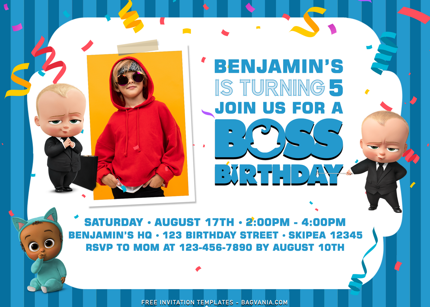 7+ Adorable Boss Baby Birthday Invitation Templates  FREE Printable Birthday  Invitation Templates - Bagvania