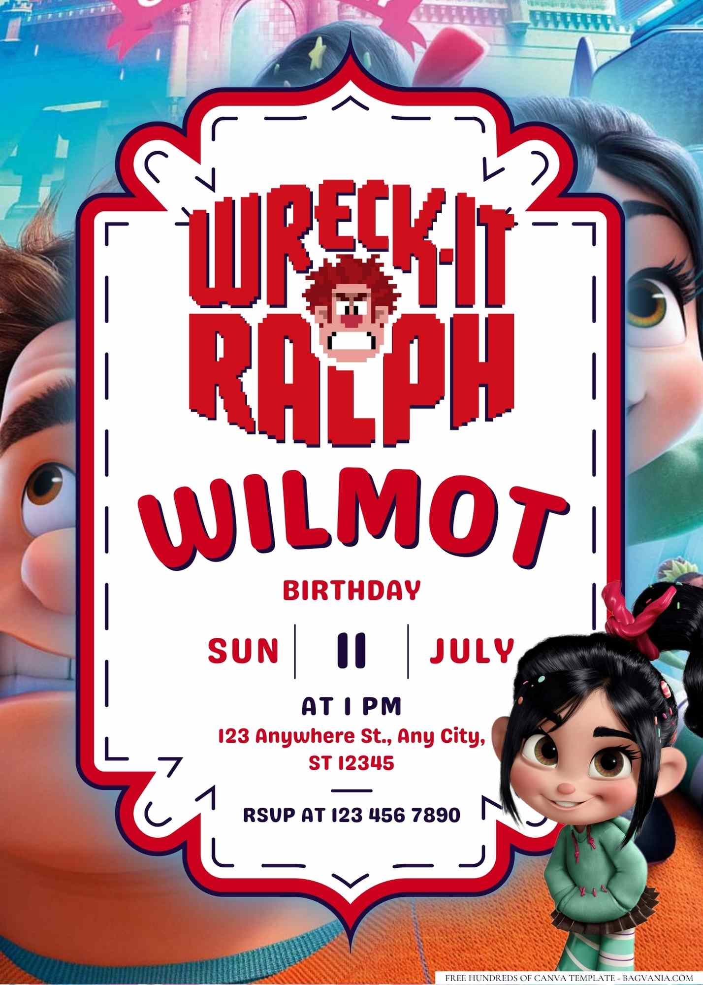 22 Wreck It Ralph Birthday Invitation Templates FREE Printable